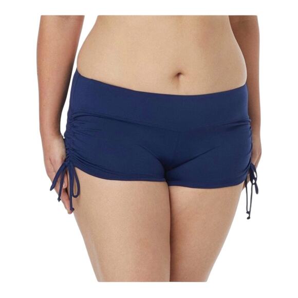 Beach House Plus Size Paloma Beach Solids Blake Adjustable Swim Short Navy 20W - Picture 1 of 13